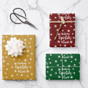 Kerstmis MAKEN SPIRITS HELDERE Sprookjesverlichtin Inpakpapier Vel