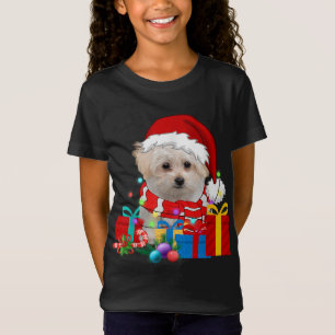 Kerstmis Maltese Dog Xmas licht kerstkerstmis in P T-shirt