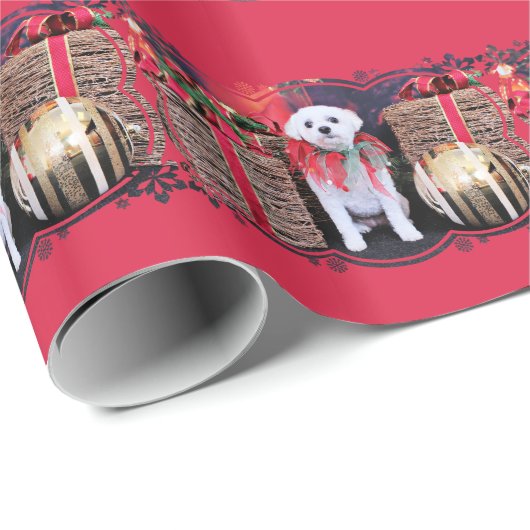 Kerstmis - MaltiPoo - Taz Cadeaupapier (Rol Hoek)