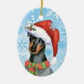 Kerstmis Manchester Terrier Keramisch Ornament (Voorkant)