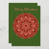 Kerstmis Mandala Feestdagenkaart (Voorkant / Achterkant)