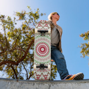 Kerstmis Mandala Skateboard