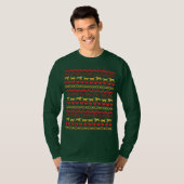 Kerstmis, Mannen "Ugly Sweater" T-Shirt Long Müeve (Voorkant volledig)