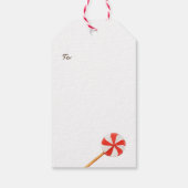Kerstmis Marshmallow Snowman Cadeaulabel (Achterkant)