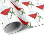 Kerstmis Martini Cocktail met snoepriet Cadeaupapier (Rol Hoek)