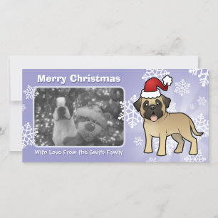 Kerstmis Mastiff / Bullmastiff Feestdagenkaart