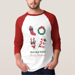Kerstmis Matching Familie Liefde Persoonlijk T-shirt