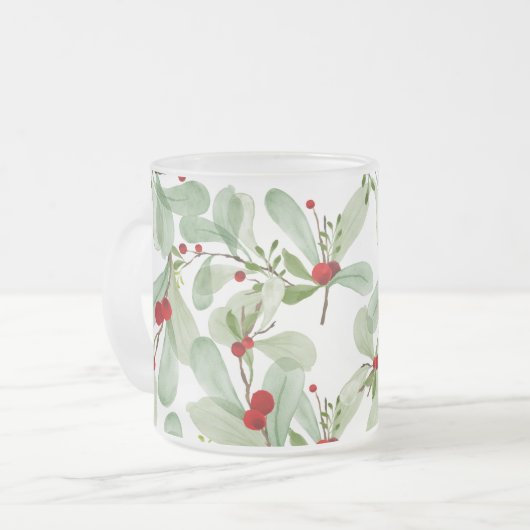 Kerstmis Matglas Koffiemok (Voorkant links)