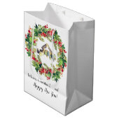 Kerstmis Medium Cadeauzakje (Voorkant Gekanteld)