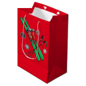 Kerstmis Medium Cadeauzakje (Voorkant Gekanteld)