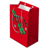 Kerstmis Medium Cadeauzakje (Achterkant Gekanteld)