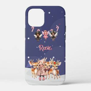 Kerstmis Meisje Rendier Candy Cane Fairies iPhone 12 Mini Hoesje
