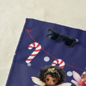 Kerstmis Meisje Rendier Candy Cane Fairies Strandlaken (In situ)