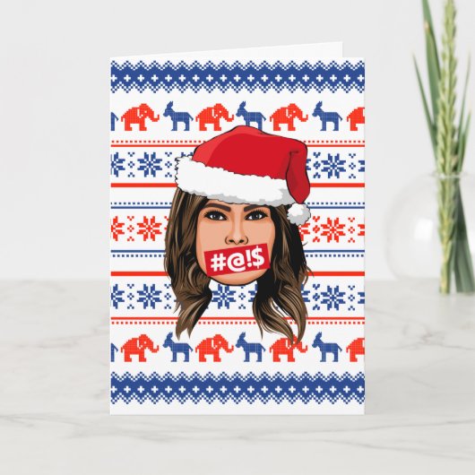 KERSTMIS MELANIA TRUMP KAART (Voorkant)