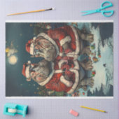 Kerstmis meneer mevrouw Sinterklaas Decoupage Tissuepapier (Craft)
