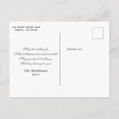 Kerstmis Merry and Bright Script Goud Dennennna Fo Uitnodiging Briefkaart (Achterkant)