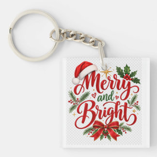 Kerstmis Merry & Bright Sleutelhanger