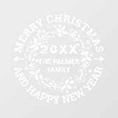 Kerstmis Merry Kerstmis Raamsticker (Vel)