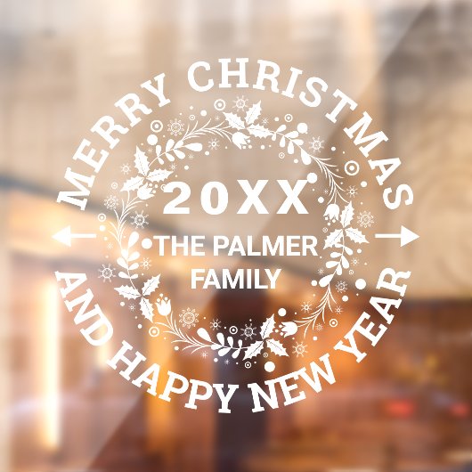 Kerstmis Merry Kerstmis Raamsticker (Vel 2)