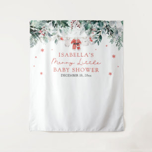 Kerstmis Merry Little Baby Shower Fotocabine Wandkleed