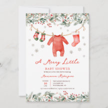 Kerstmis Merry Little Baby Shower