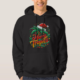 Kerstmis Merry Tropics – Palmboom Kerstmannenhoed  Hoodie