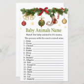 kerstmis met Baby Animals Name Game (Voorkant / Achterkant)