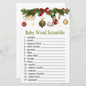 kerstmis met Baby word scramble game (Voorkant / Achterkant)