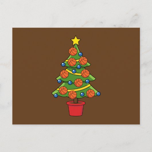 Kerstmis met Basketball Feestdagenkaart (Voorkant)