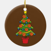 Kerstmis met Basketball Keramisch Ornament (Achterkant)