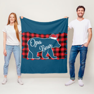 Kerstmis met Beer met kerstmis Rood met gebuffel Fleece Deken