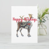 Kerstmis met  begroeting feestdagenkaart (Staand voorkant)