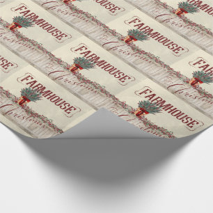 Kerstmis met Berries en Garlands Cadeaupapier