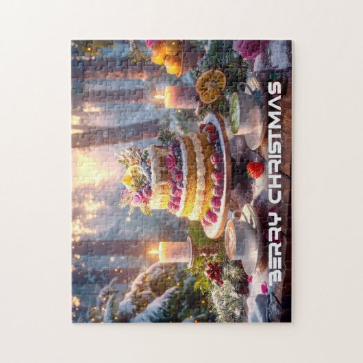 KERSTMIS MET BESSEN LEGPUZZEL (Verticaal)