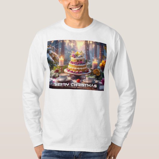 KERSTMIS MET BESSEN T-SHIRT (Voorkant)