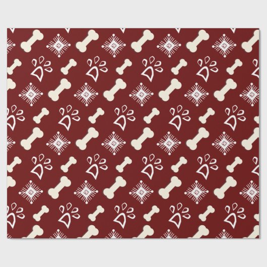 Kerstmis met bonenbont en snowflake cadeaupapier (Vlak)