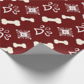 Kerstmis met bonenbont en snowflake cadeaupapier (Hoek)