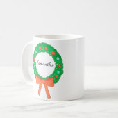 Kerstmis met boog koffiemok (Voorkant links)