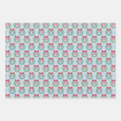 Kerstmis met botwedstrijken geïnspireerd inpakpapier vel (Voorkant 2)