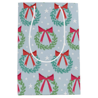 Kerstmis met botwedstrijken geïnspireerd medium cadeauzakje