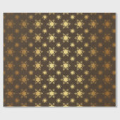 Kerstmis met bruine en goudfolie cadeaupapier (Vlak)