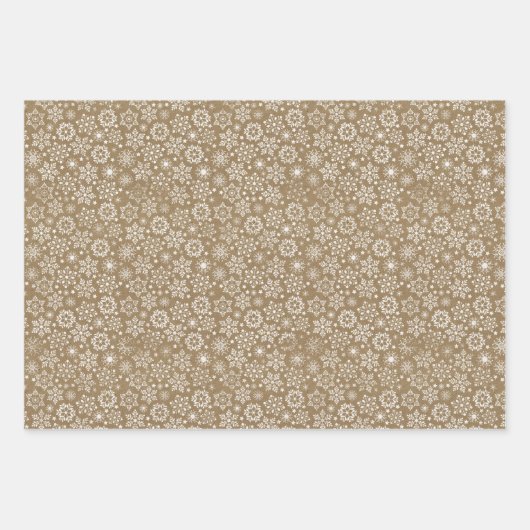 Kerstmis met bruine en Tan Craft Inpakpapier Vel (Voorkant)