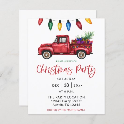 Kerstmis met budget en kerstfeestvieren (Voorkant / Achterkant)