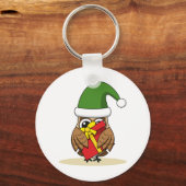 Kerstmis met Cadeau Sleutelhanger (Voorkant)