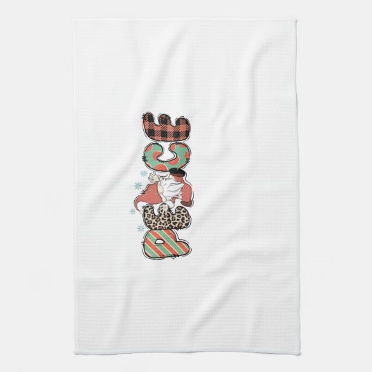 Kerstmis met cadeau theedoek (Verticaal)