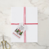 Kerstmis met cadeaus en bal cadeaulabel (Met Touw)