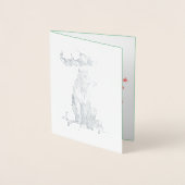 Kerstmis met cadeautjes folie kaarten (Voorkant)