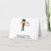 Kerstmis met Candy Cane-fotokaart Feestdagen Kaart (Achterkant)