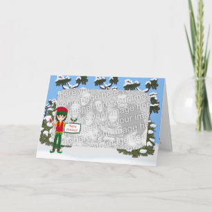 Kerstmis met Candy Cane-fotokaart Feestdagen Kaart