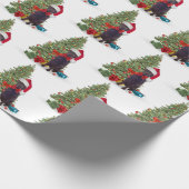 Kerstmis met chocolade Lab Cadeaupapier (Hoek)